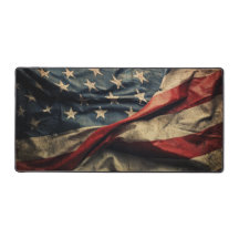 American Flag Waving Fabric Design