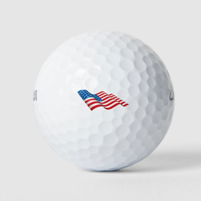 American Flag waving Golf Balls (Front)