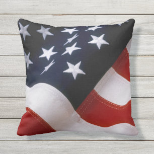 American flag wavy cushion