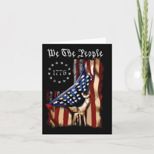 American Flag We The People History 1776 4th Of Ju Card