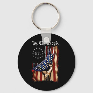 American Flag We The People History 1776 4th Of Ju Key Ring