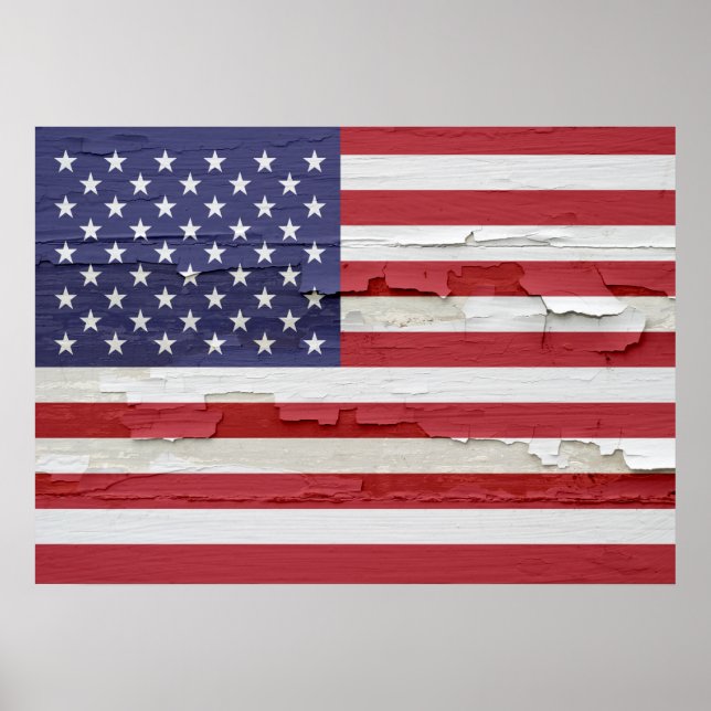 American Flag Weathered Poster (Front)