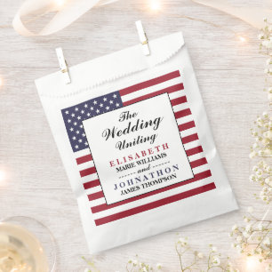 American Flag Wedding Favour Bags