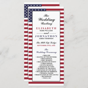 American Flag Wedding Programme