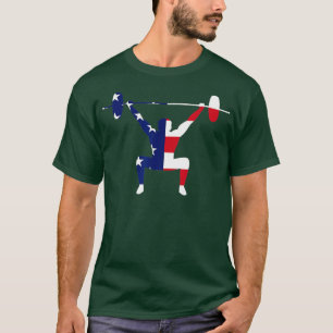 American Flag Weightlifting Bodybuilding Jersey T-Shirt