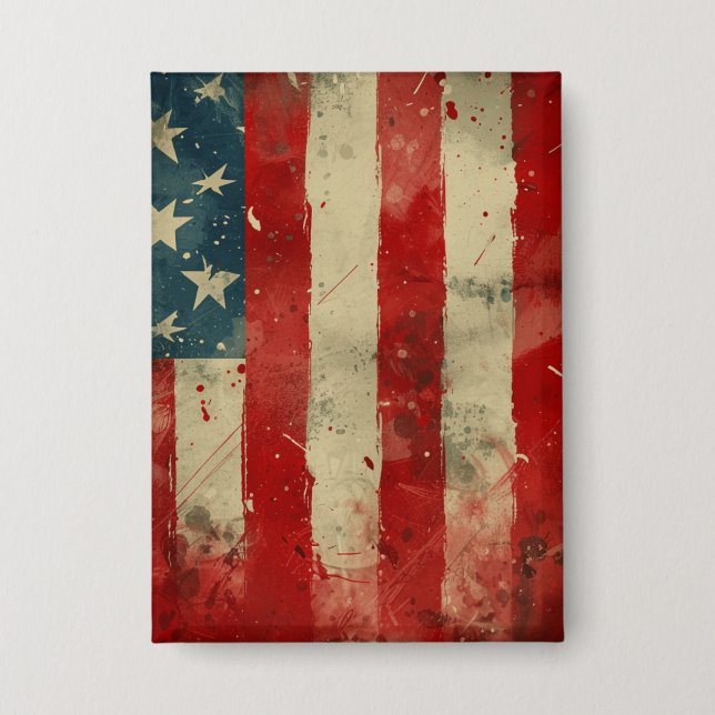 American Flag Wind Spinner Round (Front)
