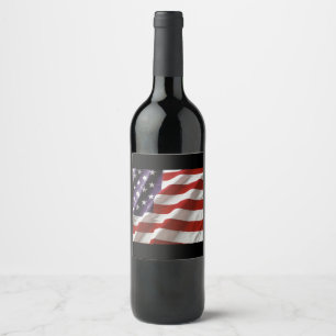 American Flag Wine Label