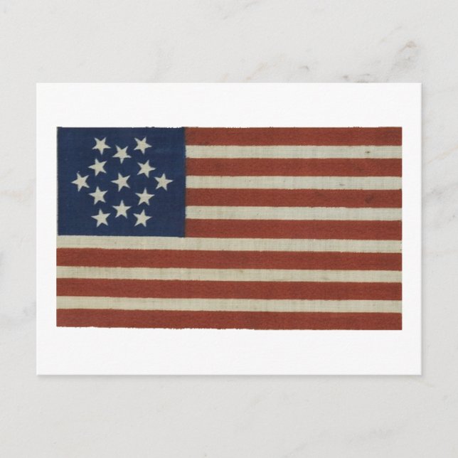 American Flag with 13 Stars Postcard (Front)
