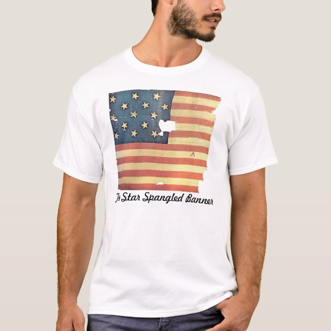 American Flag with 15 Stars - Star Spangled Banner T-Shirt (Front)
