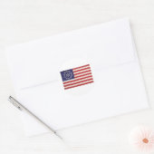 American Flag with 48 Stars Whipple Classic Round Sticker (Envelope)