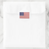 American Flag with 48 Stars Whipple Classic Round Sticker (Bag)