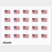 American Flag with 48 Stars Whipple Classic Round Sticker (Sheet)