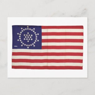 American Flag with 48 Stars Whipple Postcard