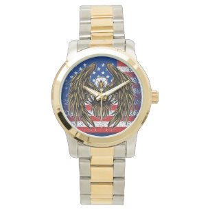 American Flag with Bald Eagle Watch