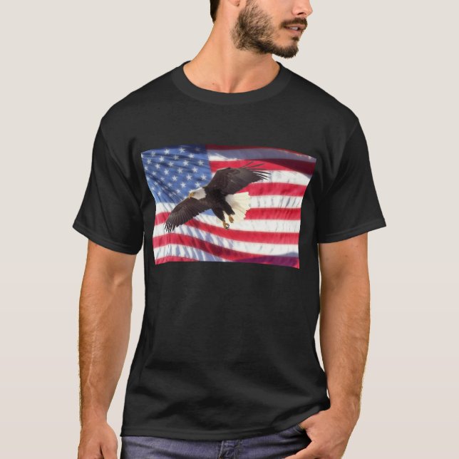 American Flag with Eagle T-Shirt (Front)