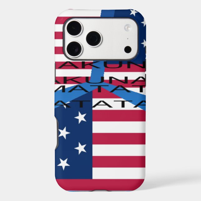 American Flag with Hakuna Matata: Patriotic Design (Back)