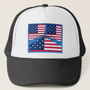 American Flag with Hakuna Matata: Patriotic Design Trucker Hat