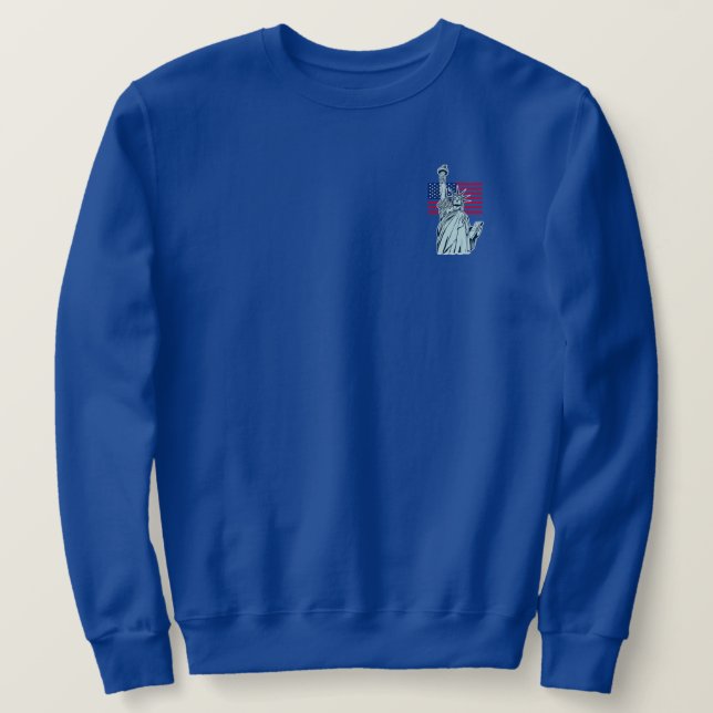 American Flag with Lady Liberty     Sweatshirt (Design Front)