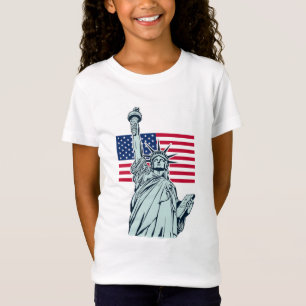 American Flag with Lady Liberty T-Shirt