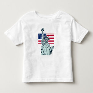 American Flag with Lady Liberty     Toddler T-Shirt