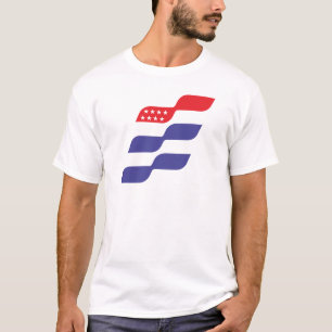 American Flag With Letter E, Motifs For Patriotism T-Shirt