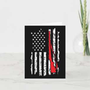 American Flag Women Men Shotgun Hunting  Card