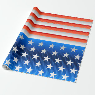 American Flag Wrapping Paper