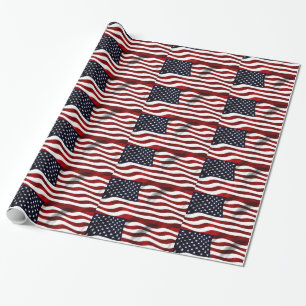American Flag Wrapping Paper