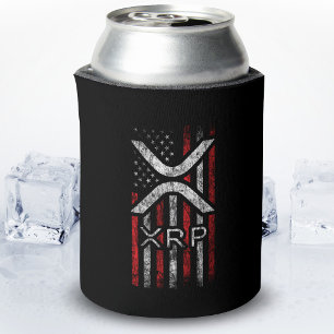American Flag - XRP Crypto Currency Cryptocurrency Can Cooler