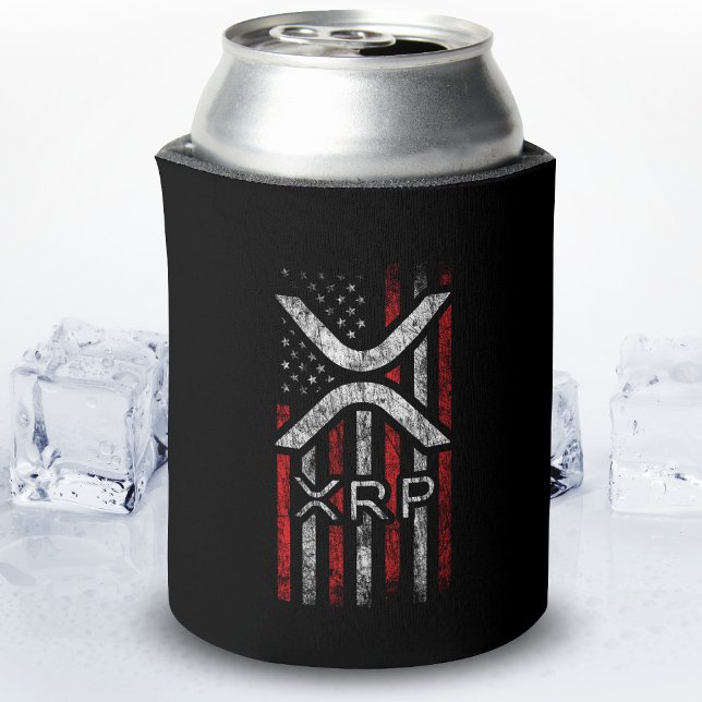 American Flag - XRP Crypto Currency Cryptocurrency Can Cooler (Creator Uploaded)