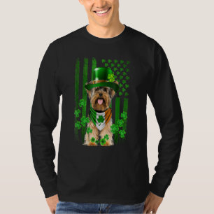 American Flag Yorkshire Terrier Dog Hat Irish St P T-Shirt