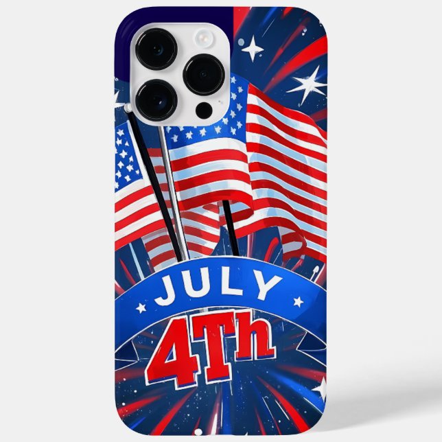 American Flags 4th of July Case-Mate iPhone Case (Back)