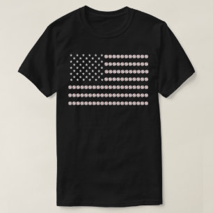  American flags   Baseball Fan T-Shirt