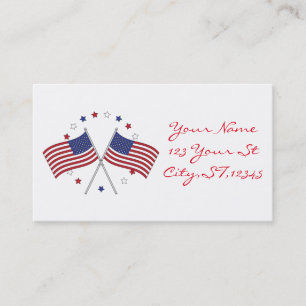 American Flags Thunder_Cove Patriotic 4th of July Business Card