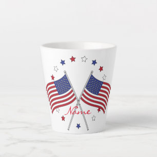 American Flags Thunder_Cove Patriotic 4th of July Latte Mug