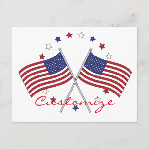 American Flags Thunder_Cove Patriotic 4th of July Postcard