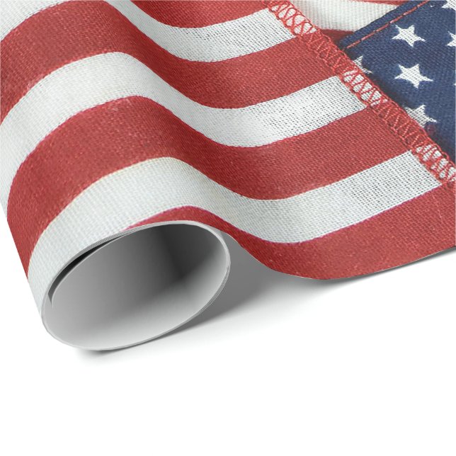 American Flags Wrapping Paper (Roll Corner)