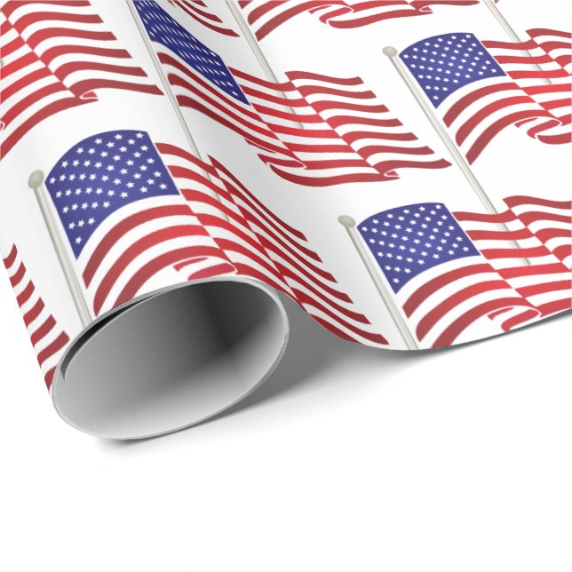 American flags wrapping paper (Roll Corner)