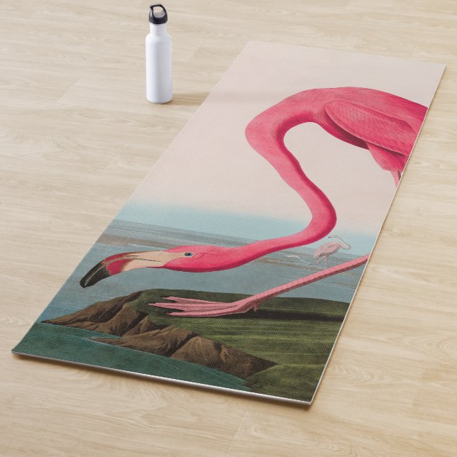 American Flamingo Birds of America Audubon Print Yoga Mat (In Situ)