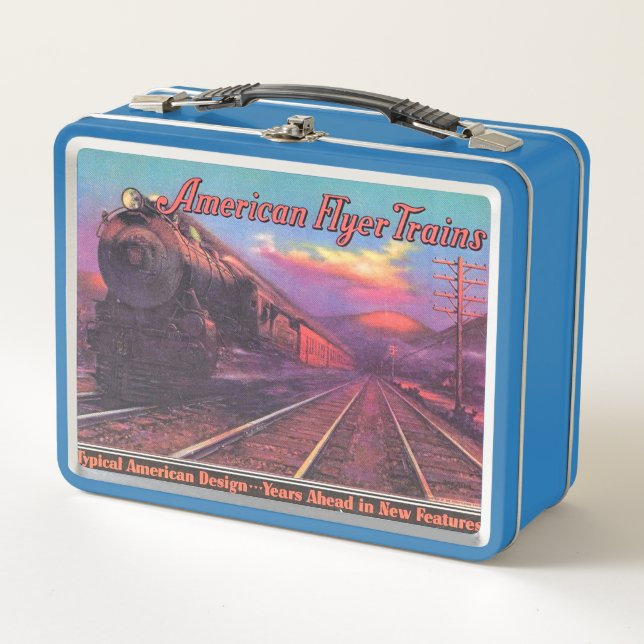 American Flyer Trains  Metal Lunch Box (Front)