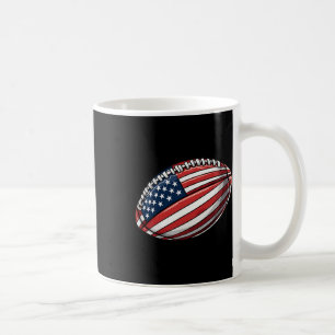 American Football 4th July American Flag Patriotic Coffee Mug