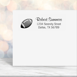 American Football Ball Address Self-inking Stamp