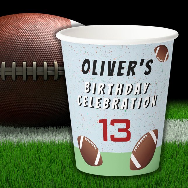 American Football Ball Birthday Party  Paper Cups (Creator Uploaded)