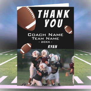 American Football Ball Black Thank you Coach Photo