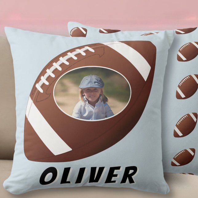 American Football Ball Boy Photo Cushion (Creator Uploaded)