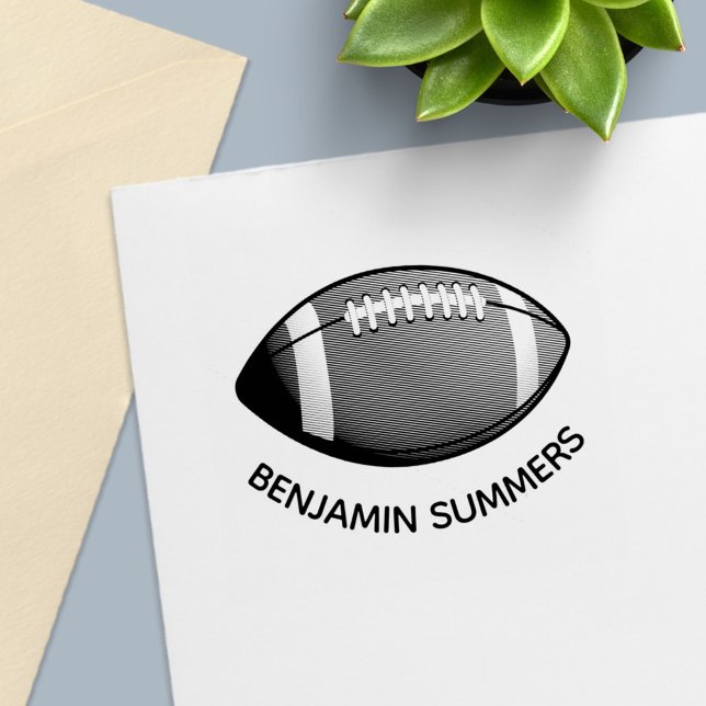 American Football Ball Custom Name Self-inking Stamp (Creator Uploaded)