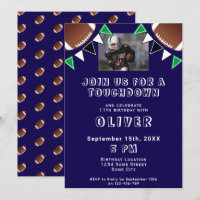 American Football Ball Flags Photo Birthday Party