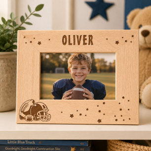 American Football Ball Helmet Photo Etched Frames