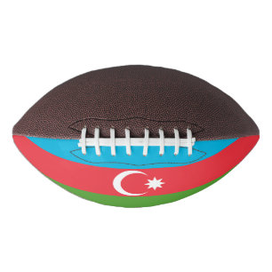 American football ball with flag of Azerbaijan