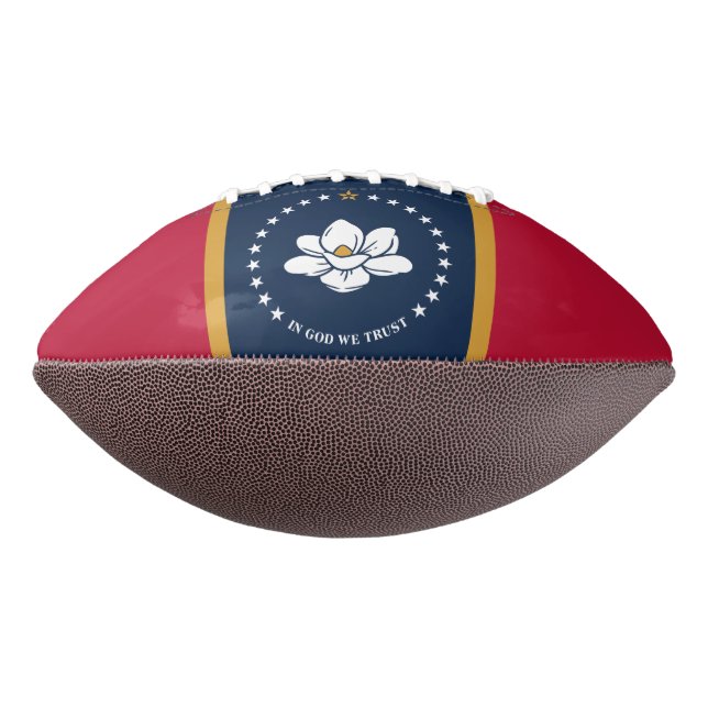 American football ball with flag of Mississippi (Rotated 270)